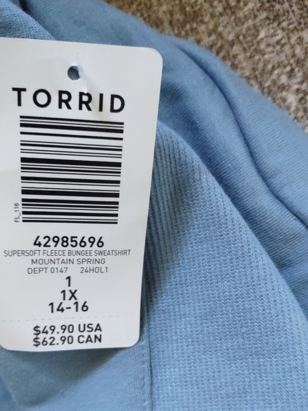 Torrid Fleece Top - Picture 4 of 4